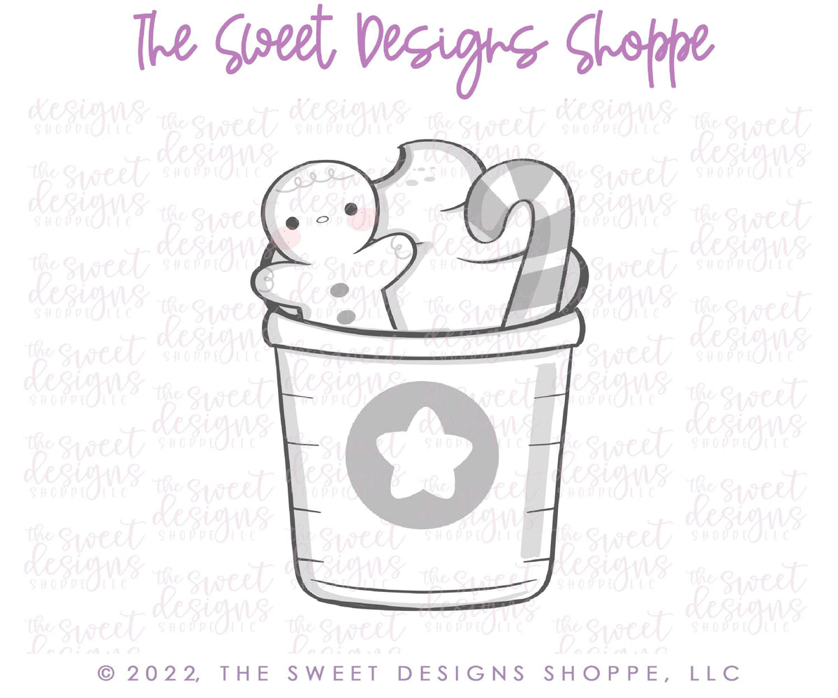 Cookie Cutters - Christmas Plastic Coffee Cup - Cookie Cutter - The Sweet Designs Shoppe - TSDS - - ALL,beverage,Christmas,Christmas / Winter,Coffee,Cookie Cutter,Food,Food & Beverages,Food and Beverage,mug,mugs,Promocode,sips,STL