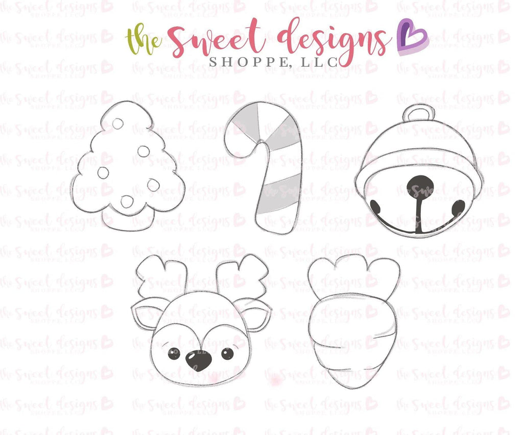 Cookie Cutters - Christmas Reindeer and Tree Set - Cookie Cutters - The Sweet Designs Shoppe - TSDS - - ALL,Christmas / Winter,ChristmasTop15,Cookie Cutter,Mini Sets,Promocode,regular sets,set,Tiny sets