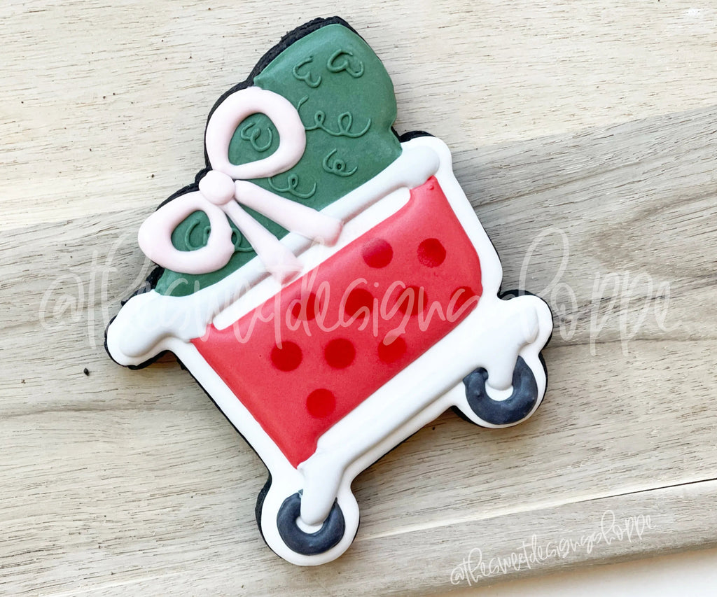 Cookie Cutters - Christmas Shopping Cart - Cookie Cutter - Sweet Designs Shoppe - - ALL, buggy, Christmas, Christmas / Winter, Christmas Cookies, Cookie Cutter, Misc, Miscelaneous, Miscellaneous, Promocode, shop, target