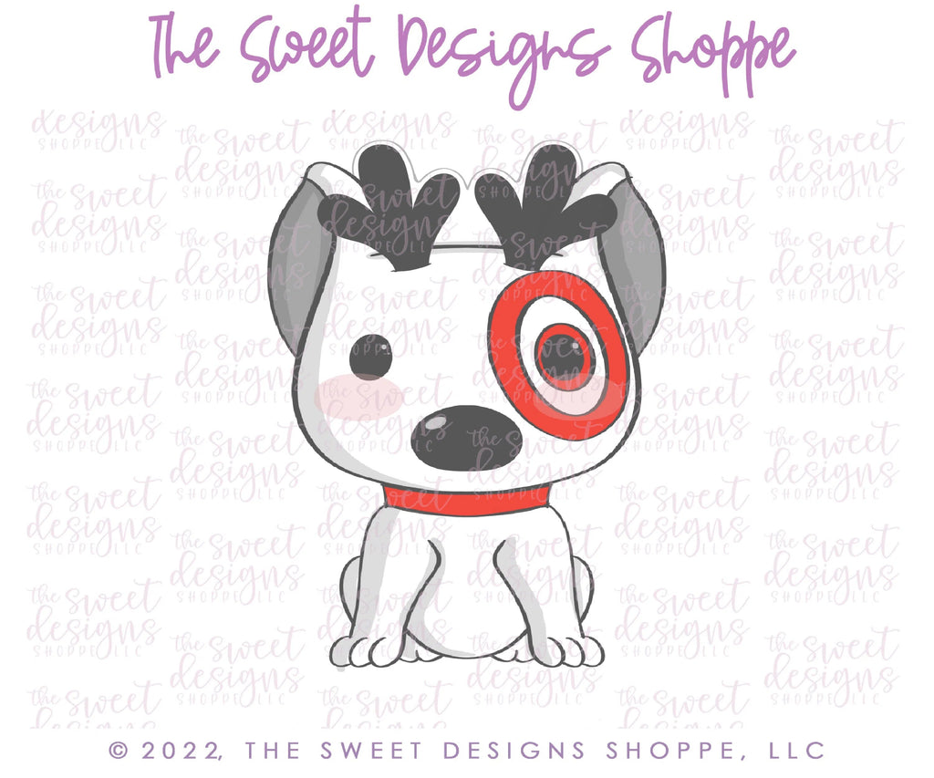 Cookie Cutters - Christmas Shopping Dog - Cookie Cutter - Sweet Designs Shoppe - - ALL, Animal, Animals, Animals and Insects, Christmas, Christmas / Winter, Cookie Cutter, dog, Misc, Miscelaneous, Miscellaneous, Promocode, Target