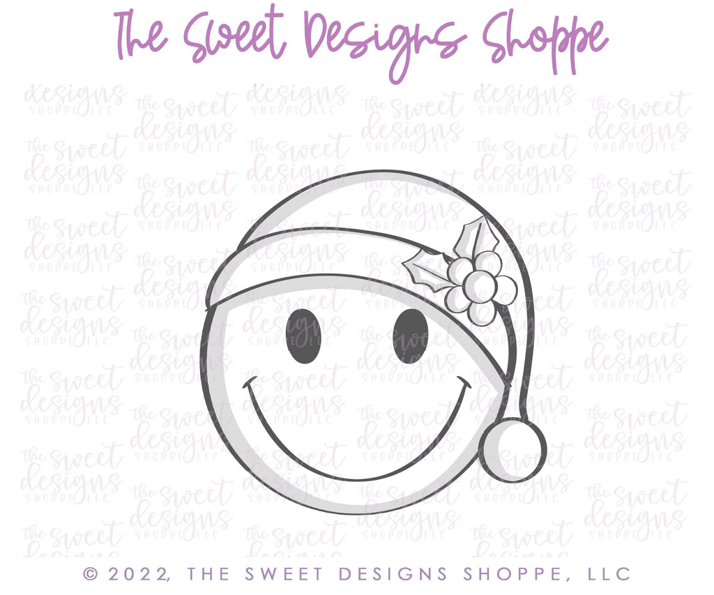 Cookie Cutters - Christmas Smiley Face - Cookie Cutter - The Sweet Designs Shoppe - TSDS - - ALL,boho,Christmas,Christmas / Winter,Cookie Cutter,emogi,Misc,Miscelaneous,Miscellaneous,Promocode,Retro