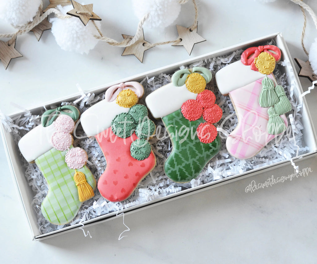 Cookie Cutters - Christmas Stocking Set - Cookie Cutters - Sweet Designs Shoppe - Set of 3 - Size 4-1/2" Tall - ALL, Christmas, Christmas / Winter, Cookie Cutter, Promocode, regular sets, set, sets