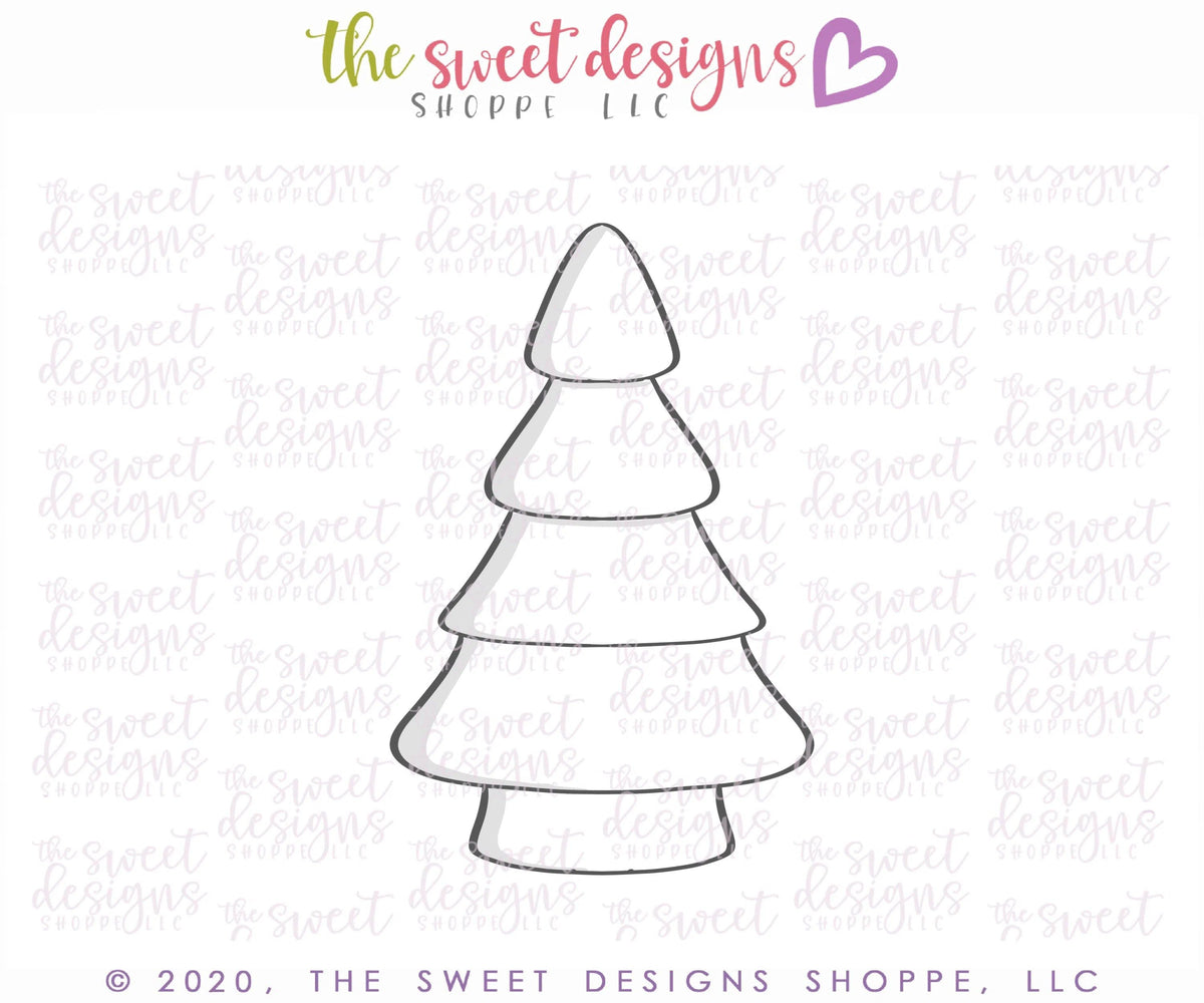 Cookie Cutters - Christmas Tree 01 - Cookie Cutter - The Sweet Designs Shoppe - TSDS - - ALL,Christmas,Christmas / Winter,Christmas Cookies,Cookie Cutter,nature,Promocode,STL
