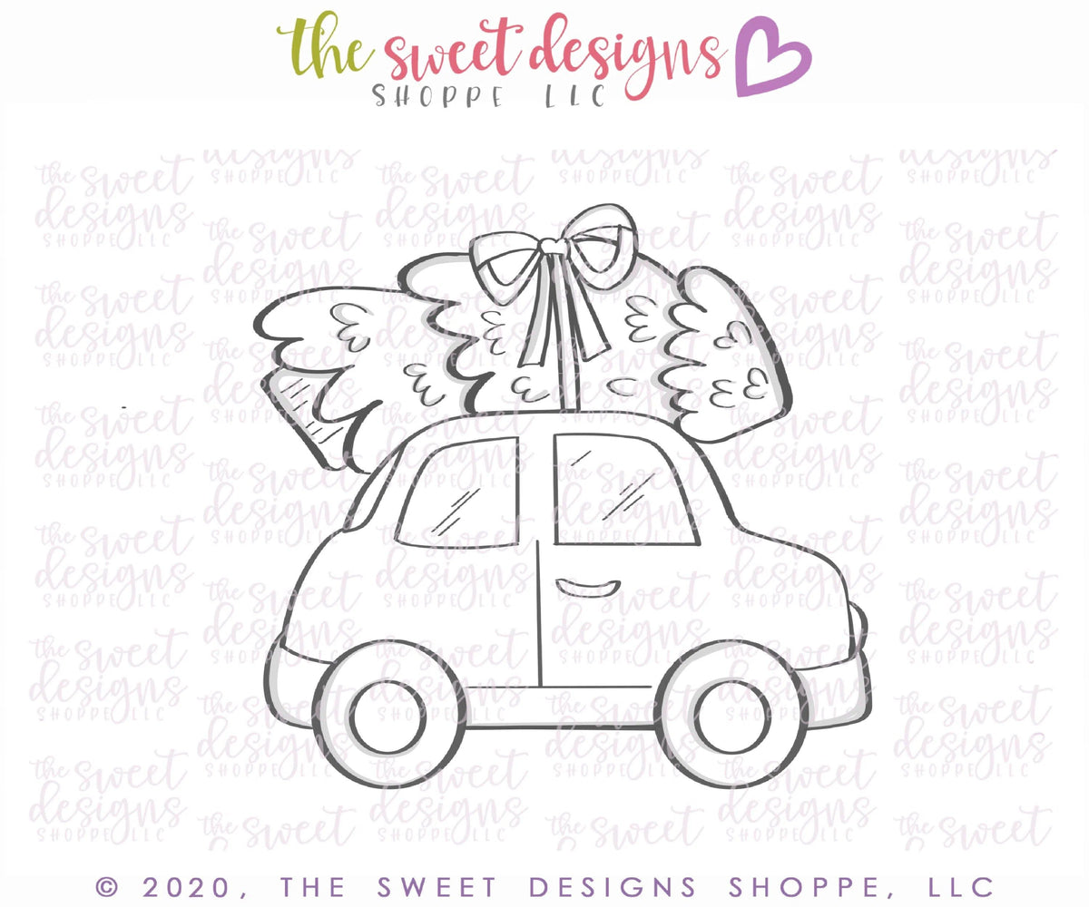 Cookie Cutters - Christmas Tree Car- Cookie Cutter - The Sweet Designs Shoppe - TSDS - - ALL,Christmas,Christmas / Winter,Cookie Cutter,Nature,Promocode,STL,transportation,Trees,Winter