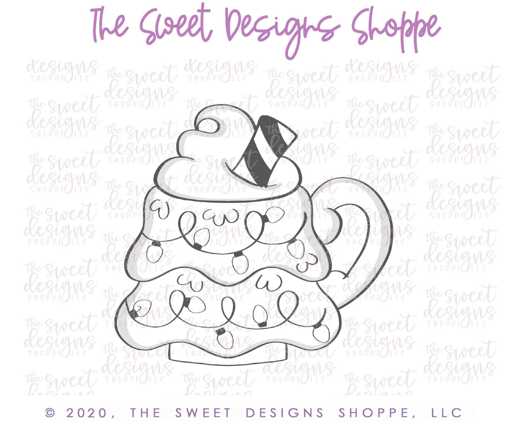 Cookie Cutters - Christmas Tree Mug - Cookie Cutter - The Sweet Designs Shoppe - TSDS - - ALL,Christmas,Christmas / Winter,Christmas Cookies,coffee,Cookie Cutter,Fall,Food & Beverages,Food and Beverage,mug,mugs,Promocode,STL