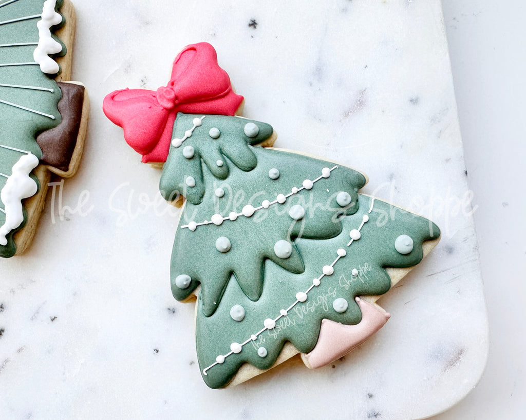 Cookie Cutters - Christmas Tree with Bow v2- Cookie Cutter - The Sweet Designs Shoppe - TSDS - - ALL,Christmas / Winter,Cookie Cutter,Nature,Promocode,Trees Leaves and Flowers