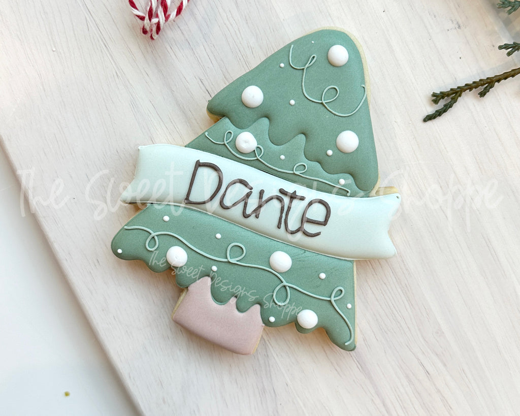 Cookie Cutters - Christmas Tree with Ribbon - Cookie Cutter - The Sweet Designs Shoppe - TSDS - - ALL,Christmas,Christmas / Winter,Cookie Cutter,Nature,new,Promocode,STL