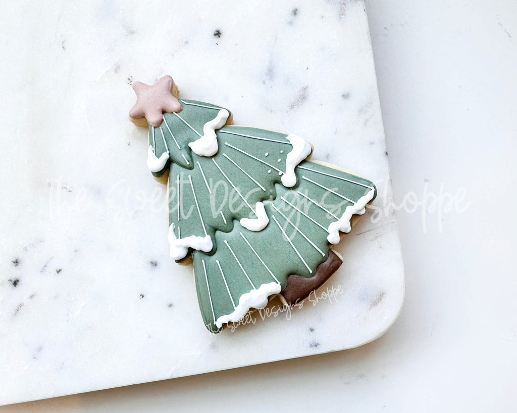 Cookie Cutters - Christmas Tree with Star v2 - Cookie Cutter - The Sweet Designs Shoppe - TSDS - - ALL,Christmas / Winter,Cookie Cutter,Decoration,Forest,Nature,Promocode,STL,Woodland
