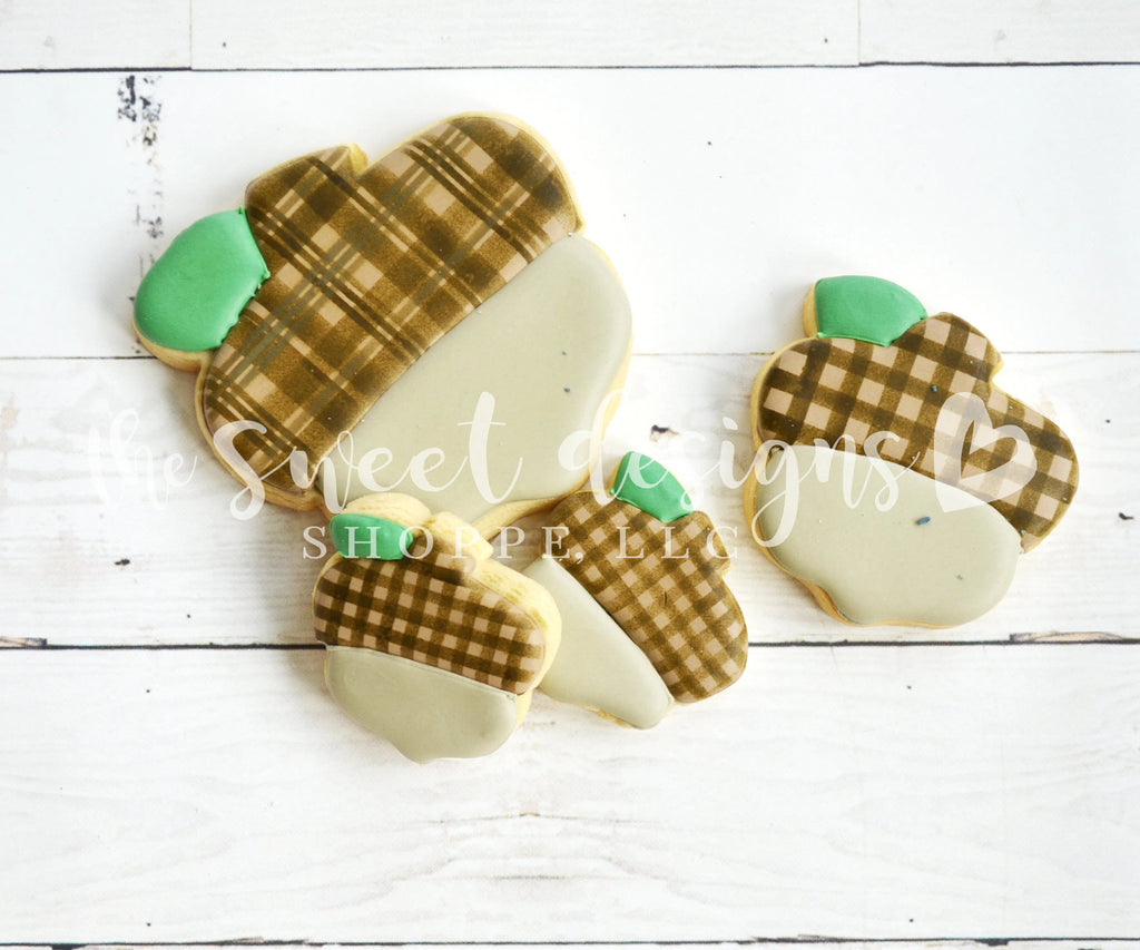 Cookie Cutters - Chubby Acorn 2018 v2- Cookie Cutter - The Sweet Designs Shoppe - TSDS - - ALL,Cookie Cutter,Fall / Halloween,Fall / Thanksgiving,Fall Woodlands,Nature,Promocode,Thanksgiving,Trees Leaves and Flowers,Woodlands