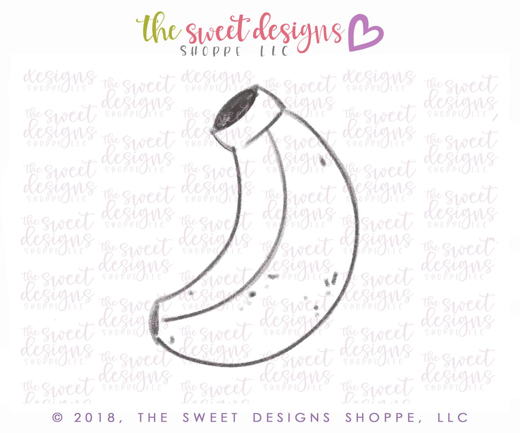 Cookie Cutters - Chubby Banana - Cookie Cutter - The Sweet Designs Shoppe - TSDS - - ALL,back to school,Cookie Cutter,Food,Food & Beverages,Fruits and Vegetables,Grad,graduations,platano,Promocode,school,School / Graduation