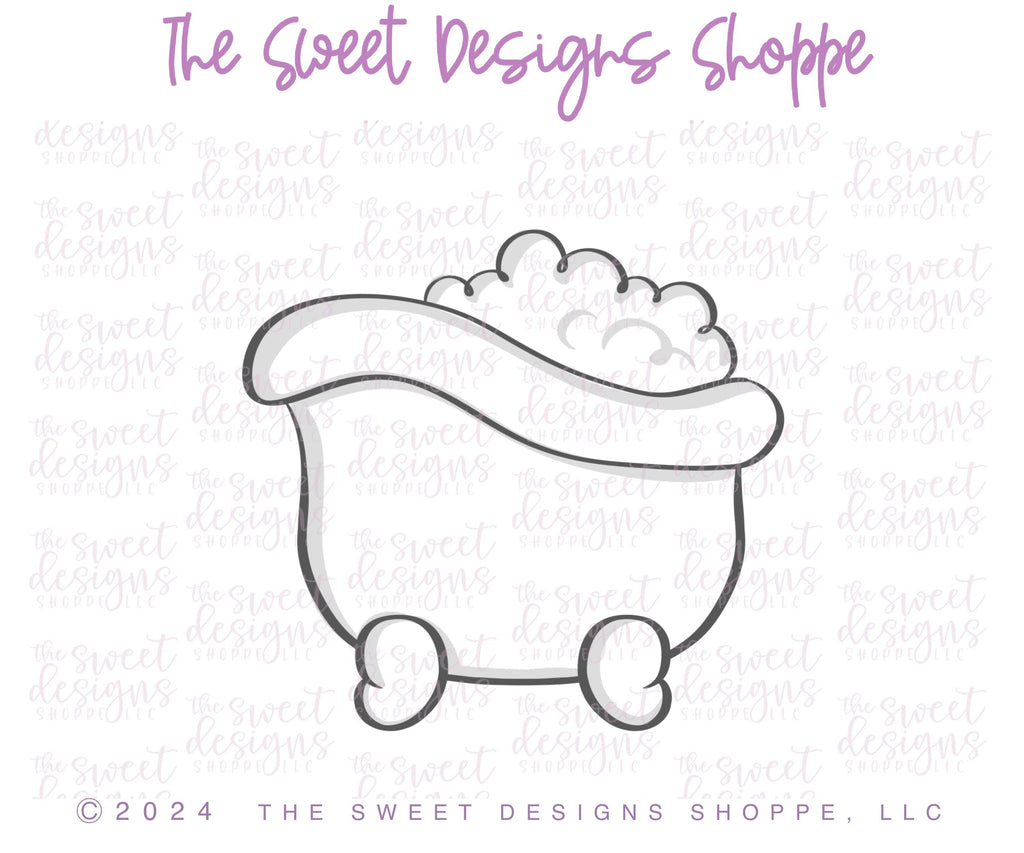 Cookie Cutters - Chubby Bathtub - Cutter - Sweet Designs Shoppe - - ALL, Bath, Bathtub, beauty, Cookie Cutter, MOM, mother, Mothers Day, new, Promocode, spa