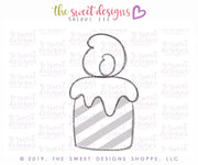 Cookie Cutters - Chubby Birthday Candle - Cookie Cutter - The Sweet Designs Shoppe - TSDS - - ALL,Birthday,cake,cake slice,candle,celebration,Christmas,Christmas / Winter,Cookie Cutter,Holiday,Promocode,STL