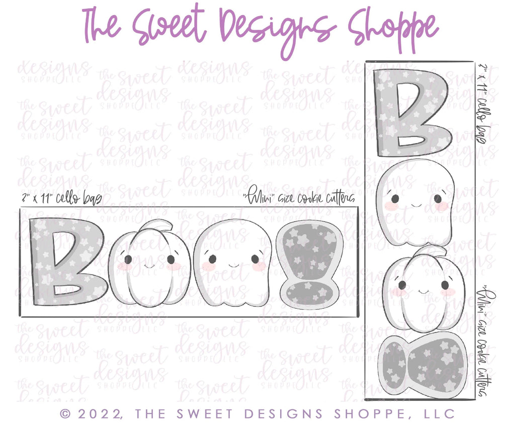 Cookie Cutters - Chubby BOO! Cookie Cutter - Set of 4 - Cookie Cutters - Sweet Designs Shoppe - - ALL, Cookie Cutter, halloween, Mini Sets, Promocode, regular sets, set