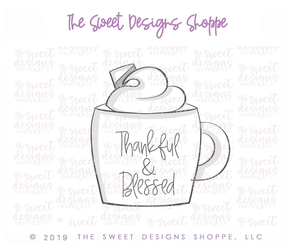 Cookie Cutters - Chubby Coffee Mug 2018 - Cutter - Sweet Designs Shoppe - - 2018, ALL, Autumn, beverage, Coffee, Cookie Cutter, drink, Fall, Fall / Halloween, Fall / Thanksgiving, Food beverages, mug, mugs, Promocode
