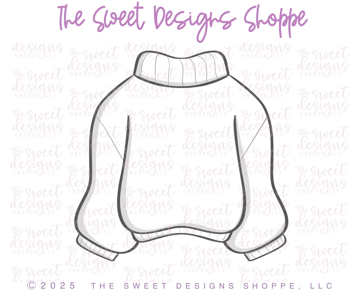 Cookie Cutters - Chubby Cozy Sweater - Cookie Cutter - The Sweet Designs Shoppe - TSDS - - Accesories,Accessories,accessory,ALL,chubby cozy sweater,Clothing / Accessories,Cookie Cutter,Fall,Fall / Thanksgiving,Fall Vibes,Promocode,STL,sweater