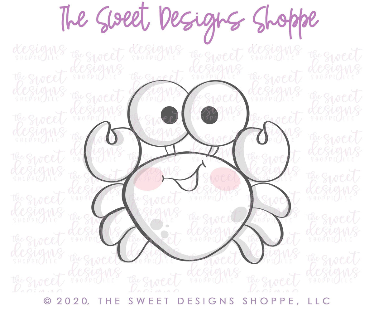 Cookie Cutters - Chubby Crab - Cookie Cutter - The Sweet Designs Shoppe - TSDS - - Accesories,ALL,Animal,Animals,Animals and Insects,beach,Cookie Cutter,Customize,nautica,pool,pool party,Promocode,R,sea,STL,Summer,under the sea