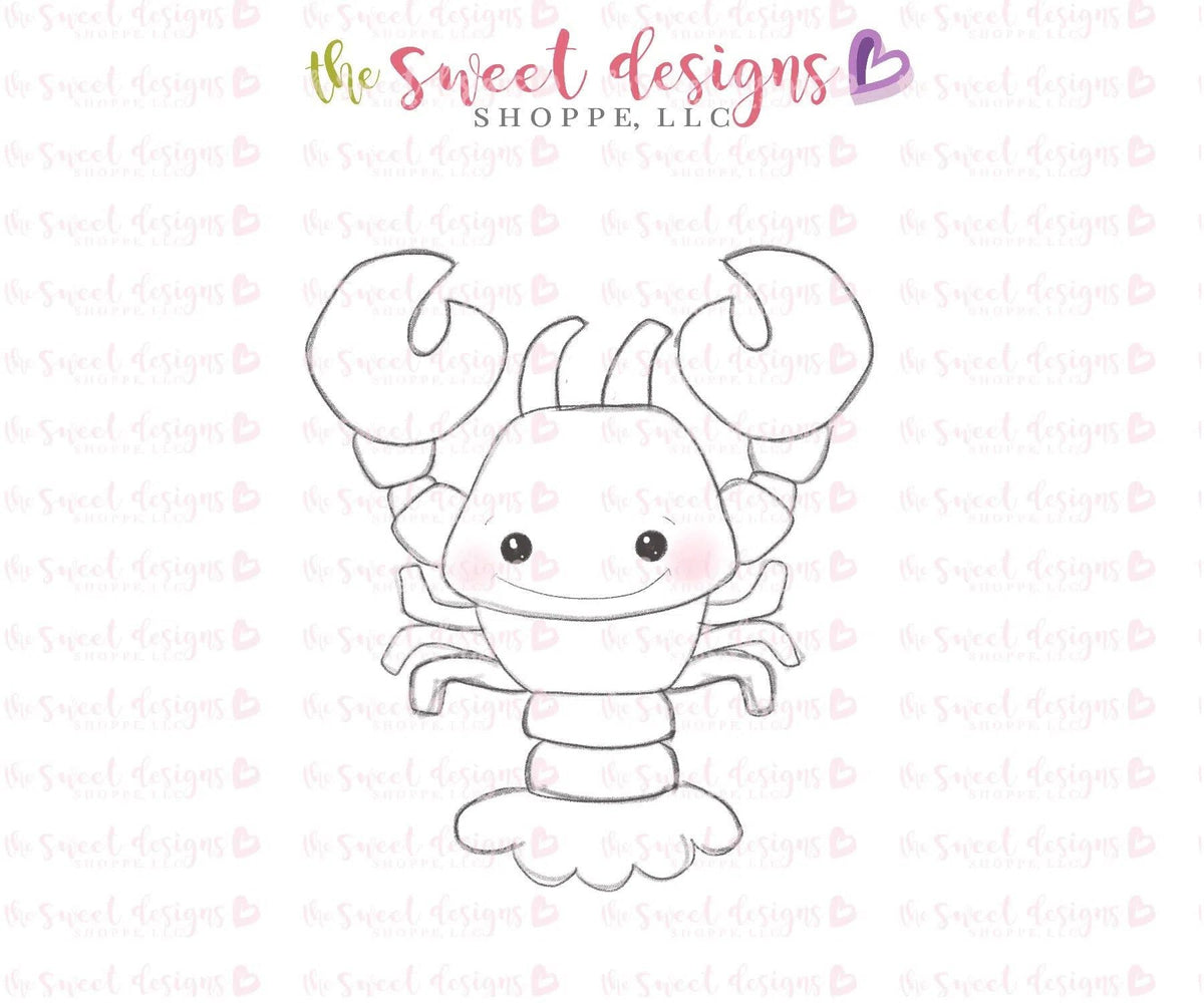 Cookie Cutters - Chubby Crawfish - Cookie Cutter - The Sweet Designs Shoppe - TSDS - - ALL,Animal,Animals,beach,Cookie Cutter,Crab,nautica,Ocean,Promocode,sand,STL,summer,under the sea