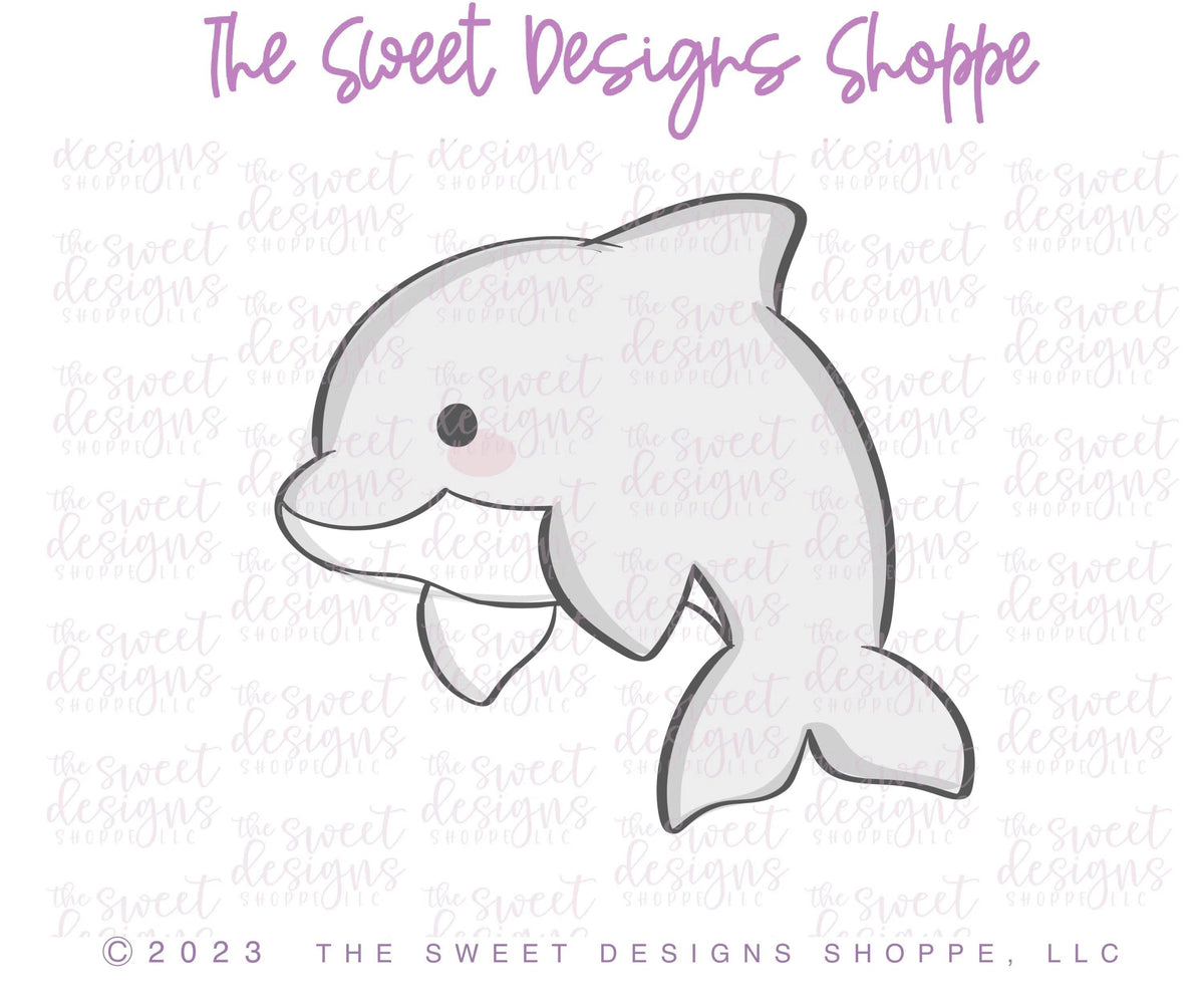 Cookie Cutters - Chubby Dolphin - Cookie Cutter - The Sweet Designs Shoppe - TSDS - - ALL,Animal,Animals,Animals and Insects,Cookie Cutter,fish,Kids / Fantasy,Promocode,STL,summer,under the sea