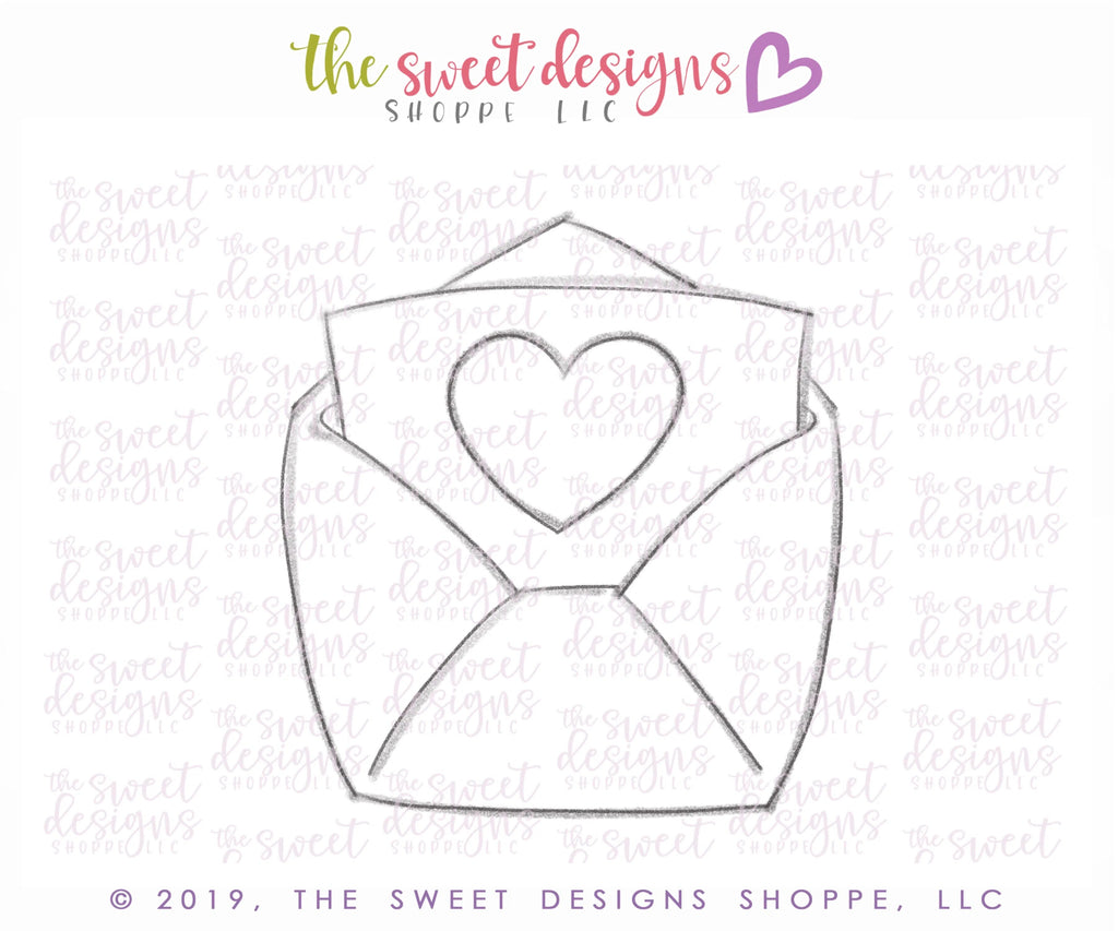 Cookie Cutters - Chubby Envelope - Cookie Cutter - Sweet Designs Shoppe - - 2018, ALL, Cookie Cutter, Envelope, Hearts, Love, Miscellaneous, Promocode, valentine, Valentines, valentines collection 2018