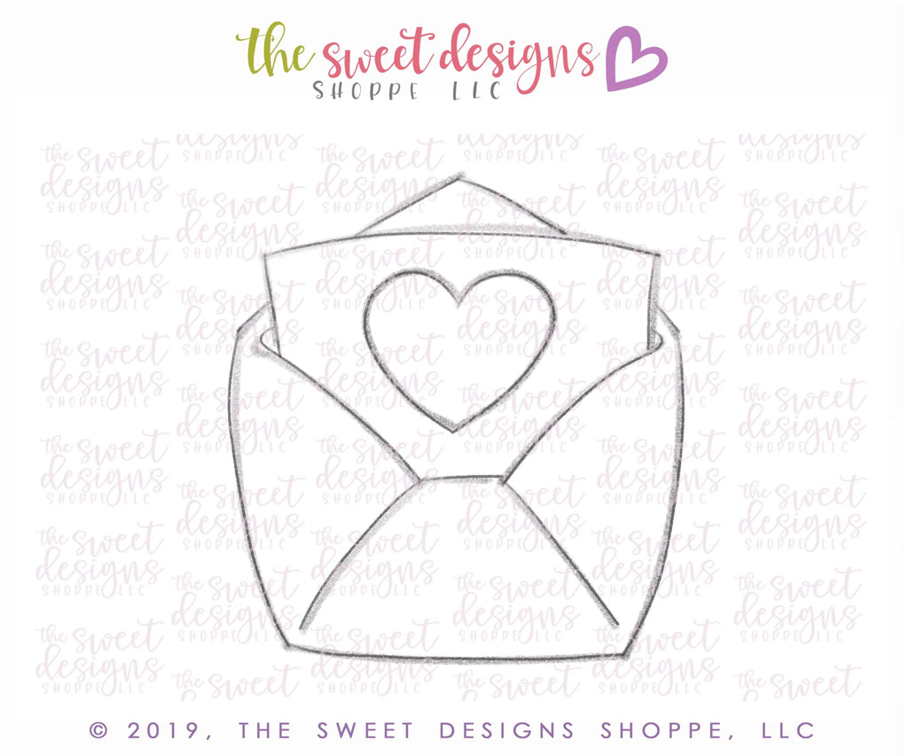 Cookie Cutters - Chubby Envelope - Cookie Cutter - The Sweet Designs Shoppe - - 2018, ALL, Cookie Cutter, Envelope, Hearts, Love, Miscellaneous, Promocode, valentine, Valentines, valentines collection 2018