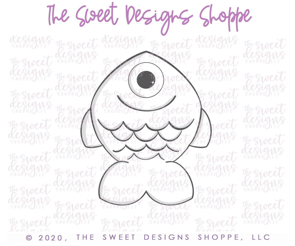 Cookie Cutters - Chubby Fish 2020 - Cookie Cutter - The Sweet Designs Shoppe - TSDS - - ALL,Animal,Animals,Cookie Cutter,dad,Father,Fathers Day,fish,Fishing,grandfather,Promocode,sea,STL