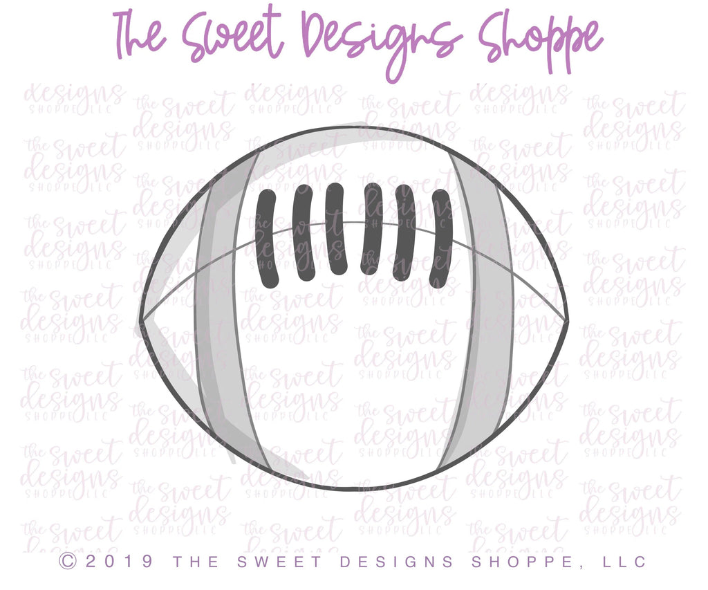 Cookie Cutters - Chubby Football Ball v2- Cutter - Sweet Designs Shoppe - - ALL, Cookie Cutter, fan, Fathers Day, football, Promocode, sport, sports, superbowl, touchdown