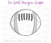 Cookie Cutters - Chubby Football Ball v2- Cookie Cutter - The Sweet Designs Shoppe - TSDS - - ALL,Cookie Cutter,dad,fan,Father,Fathers Day,football,grandfather,Promocode,sport,sports,STL,superbowl,touchdown