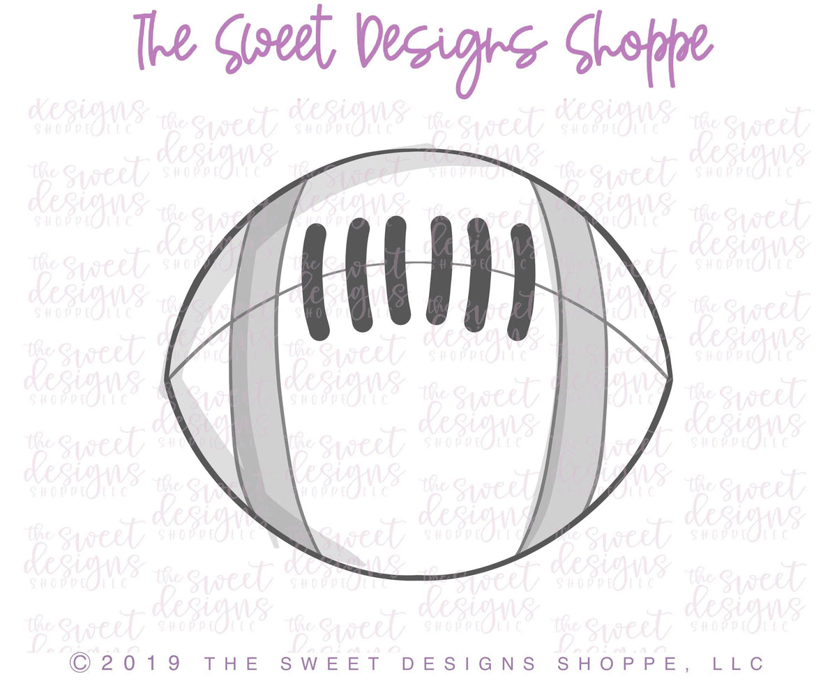 Cookie Cutters - Chubby Football Ball v2- Cookie Cutter - The Sweet Designs Shoppe - TSDS - - ALL,Cookie Cutter,dad,fan,Father,Fathers Day,football,grandfather,Promocode,sport,sports,STL,superbowl,touchdown