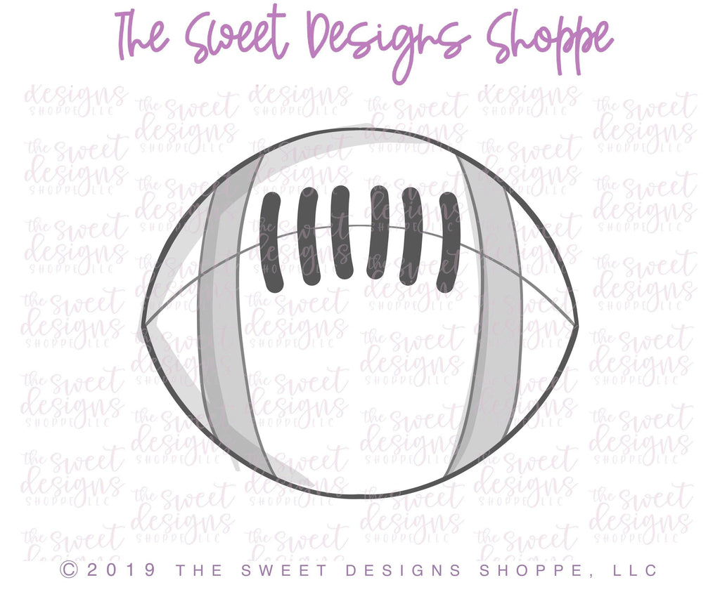 Cookie Cutters - Chubby Football Ball v2- Cookie Cutter - The Sweet Designs Shoppe - - ALL, Cookie Cutter, dad, fan, Father, Fathers Day, football, grandfather, Promocode, sport, sports, superbowl, touchdown