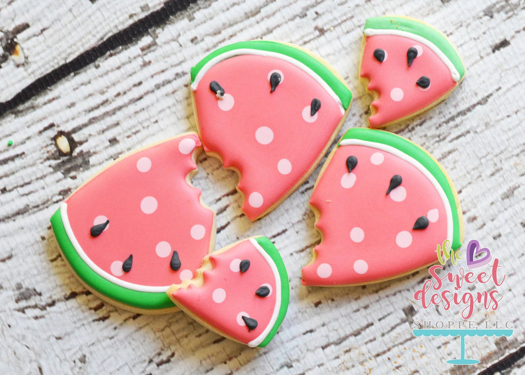 Cookie Cutters - Chubby Fruit Triangle Slice with Bite v2- Cookie Cutter - The Sweet Designs Shoppe - - ALL, Cookie Cutter, Food, Food & Beverages, Fruit, fruits, Luau, Promocode, summer, Tropical, Watermelon