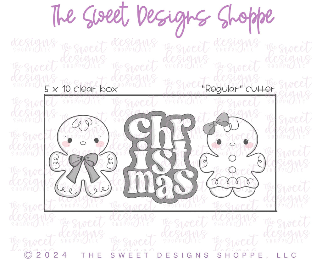 Cookie Cutters - Chubby Gingerbread Christmas Cookie Cutters Set - Set of 3 - Cookie Cutters - The Sweet Designs Shoppe - - ALL, Christmas, Christmas / Winter, Christmas Cookies, Cookie Cutter, Ginger boy, ginger bread, Ginger girl, Gingerboy, gingerbread, gingerbread man, Gingergirl, Mini Sets, new, Promocode, regular sets, set, STL