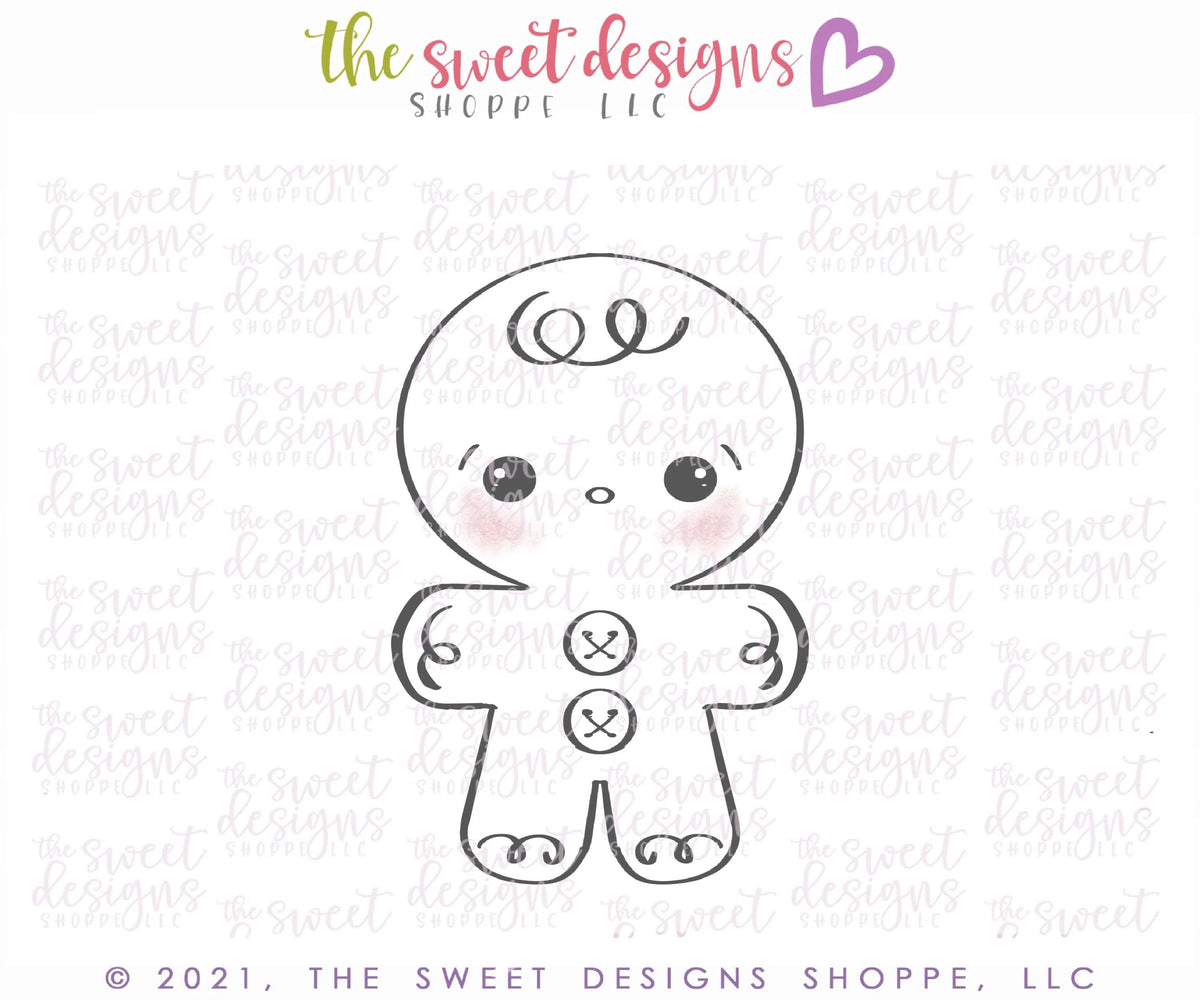 Cookie Cutters - Chubby head Gingerboy - Cookie Cutter - The Sweet Designs Shoppe - TSDS - - ALL,Christmas,Christmas / Winter,Christmas Cookies,Cookie Cutter,Ginger bread,Gingerbread,home,Promocode,STL