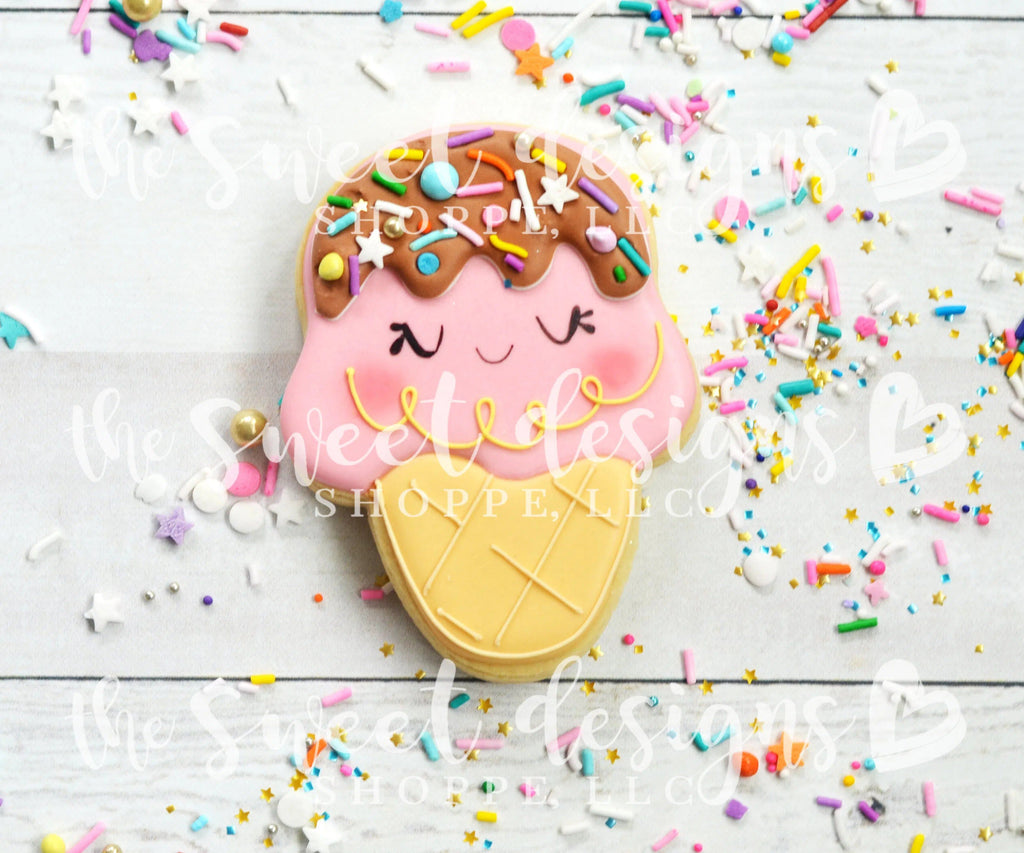 Cookie Cutters - Chubby Ice Cream - Cookie Cutter - The Sweet Designs Shoppe - TSDS - - ALL,cone,Cookie Cutter,dessert,Food,Food & Beverages,Food and Beverage,Ice Cream,icecream,Promocode,summer,Sweet,Sweets,valentine,valentines