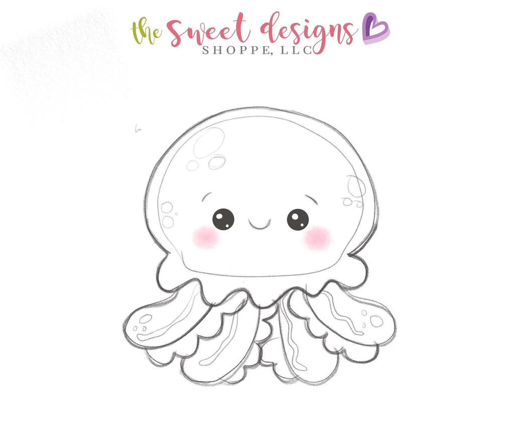 Cookie Cutters - Chubby Jellyfish v2- Cookie Cutter - The Sweet Designs Shoppe - - ALL, Animal, Animals, beach, Cookie Cutter, Fantasy, Promocode, sand, summer, under the sea