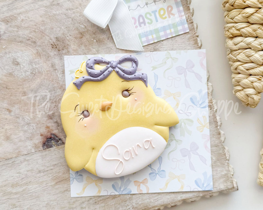 Cookie Cutters - Chubby Little Chick with Bow- Cookie Cutter - The Sweet Designs Shoppe - TSDS - - ALL,Animal,Animals,chubby little chick with bow,Cookie Cutter,Easter,Easter / Spring,little chick,Promocode,STL