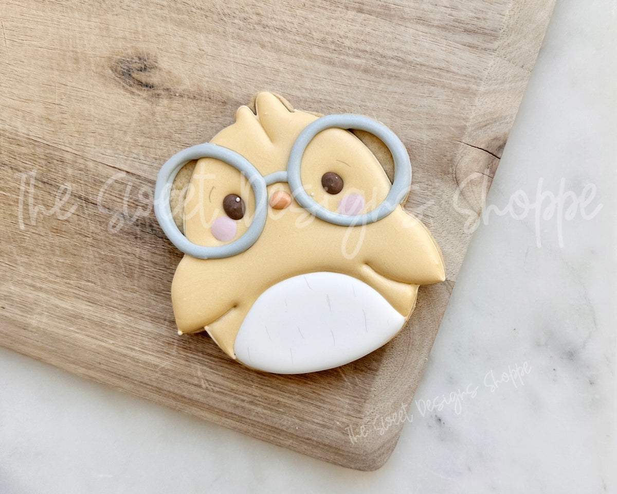 Cookie Cutters - Chubby Little Chick with Glasses- Cookie Cutter - The Sweet Designs Shoppe - TSDS - - ALL,Animal,Animals,Chubby little chick,Chubby little chick with glasses,Cookie Cutter,Easter,Easter / Spring,little chick,Promocode,STL
