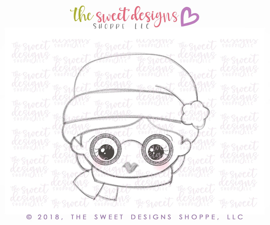 Cookie Cutters - Chubby Mrs. Claus Face 2018 v2- Cookie Cutter - The Sweet Designs Shoppe - TSDS - - ALL,Christmas,Christmas / Winter,Cookie Cutter,Decoration,Mrs Claus,MRS Clause,Promocode,Winter