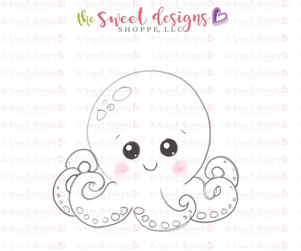 Cookie Cutters - Chubby Octopus - Cookie Cutter - The Sweet Designs Shoppe - TSDS - - ALL,Animal,Animals,beach,Cookie Cutter,Promocode,sand,STL,summer,under the sea