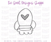 Cookie Cutters - Chubby Rocket Ship - Cookie Cutter - The Sweet Designs Shoppe - TSDS - - ALL,Cookie Cutter,kids,Kids / Fantasy,Promocode,space,transportation,Valentine's