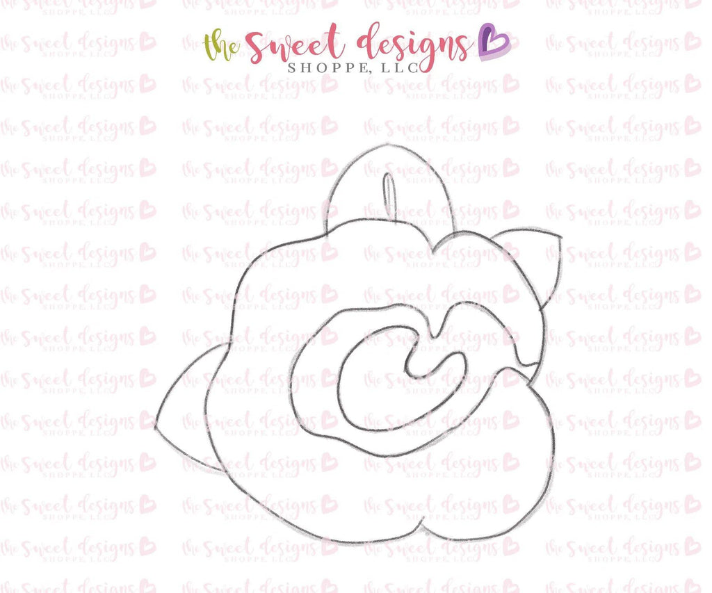 Cookie Cutters - Chubby Rose v2- Cookie Cutter - Sweet Designs Shoppe - - ALL, Cookie Cutter, Easter / Spring, Flower, flowers, Mothers Day, Nature, Promocode, Rose, Valentine, Valentines, valentines collection 2018, Valentines couples, Wedding