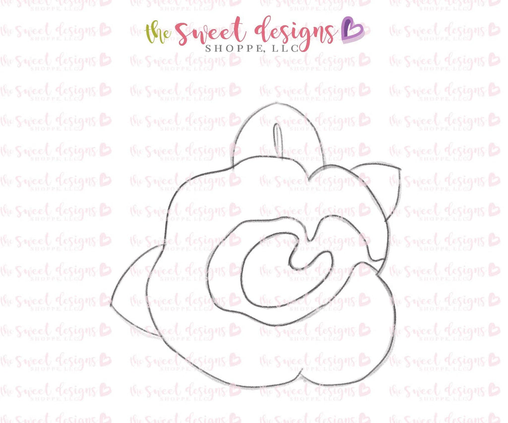 Cookie Cutters - Chubby Rose v2- Cookie Cutter - Sweet Designs Shoppe - - ALL, Cookie Cutter, Easter / Spring, Flower, flowers, Mothers Day, Nature, Promocode, Rose, Valentine, Valentines, valentines collection 2018, Valentines couples
