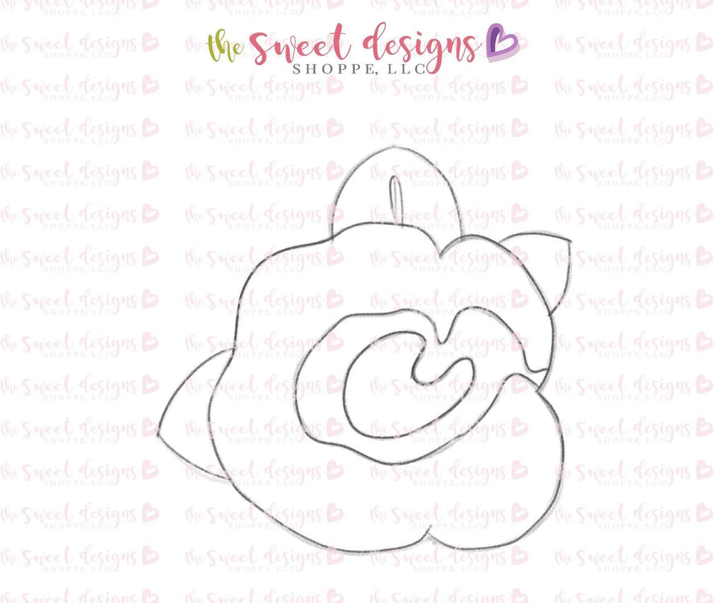 Cookie Cutters - Chubby Rose v2- Cookie Cutter - The Sweet Designs Shoppe - TSDS - - ALL,Cookie Cutter,Easter / Spring,Flower,flowers,Mothers Day,Nature,Promocode,Rose,Valentine,Valentines,Valentines couples,Wedding