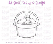 Cookie Cutters - Chubby Sand Bucket v2 - Cookie Cutter - The Sweet Designs Shoppe - TSDS - - ALL,beach,Cookie Cutter,playa,Promocode,sand,Sand Castle,sea,Seashell,seashell and pearl,STL,summer,under the sea