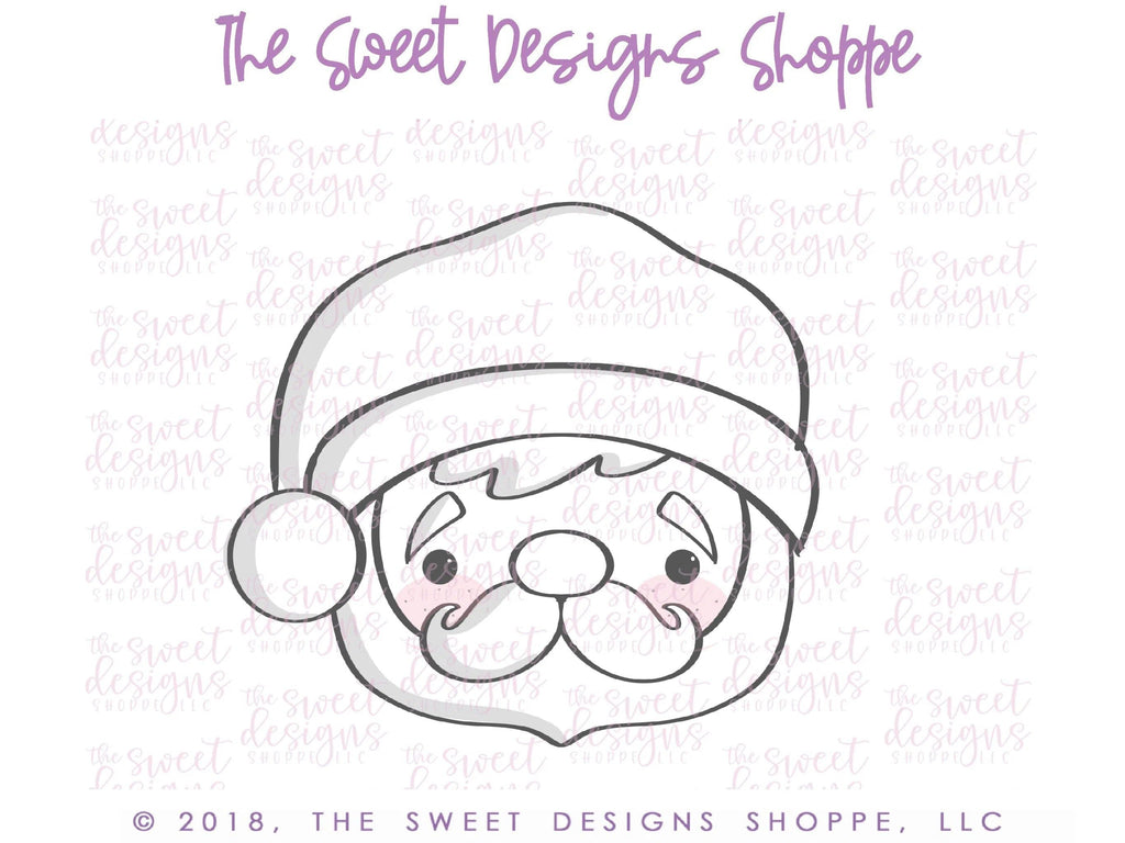 Cookie Cutters - Chubby Santa Face - Cookie Cutter - The Sweet Designs Shoppe - - 2018, ALL, Christmas, Christmas / Winter, christmas collection 2018, Cookie Cutter, Face, Promocode, Santa Claus, Winter