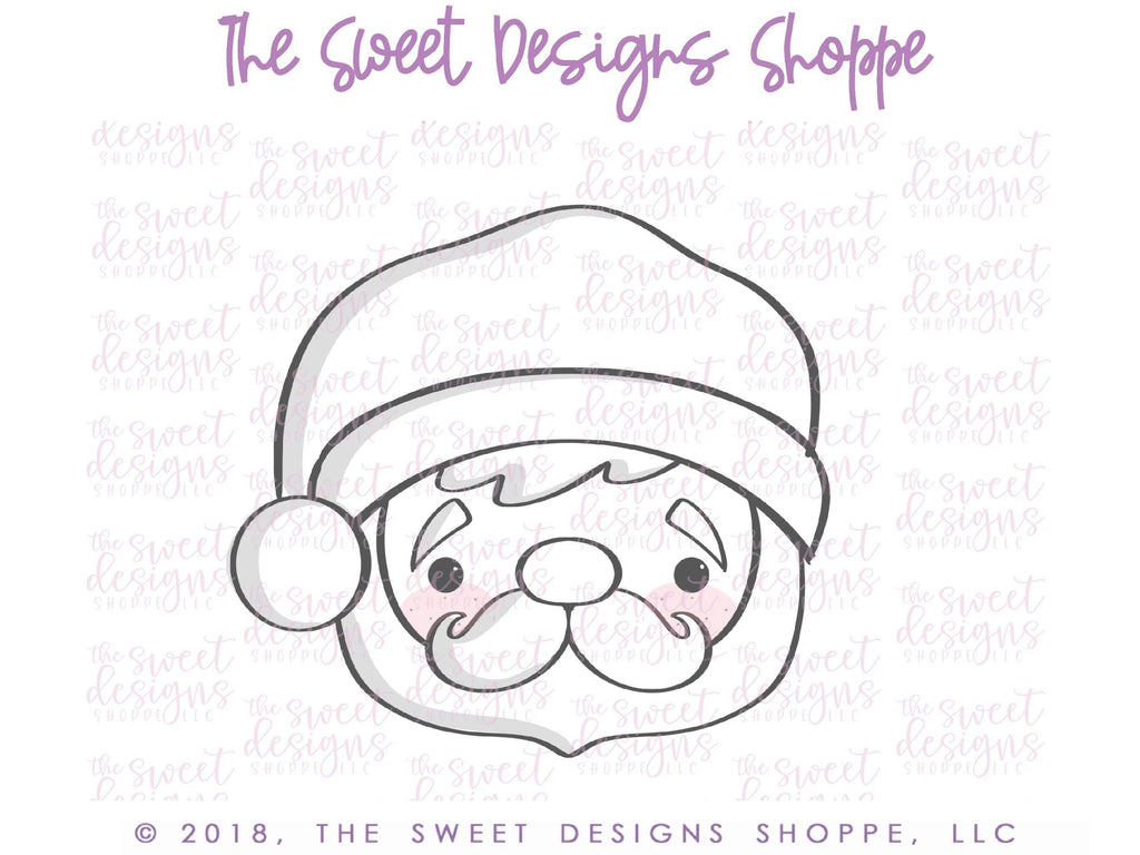Cookie Cutters - Chubby Santa Face - Cookie Cutter - The Sweet Designs Shoppe - TSDS - - ALL,Christmas,Christmas / Winter,Cookie Cutter,Face,Promocode,Santa Claus,Winter