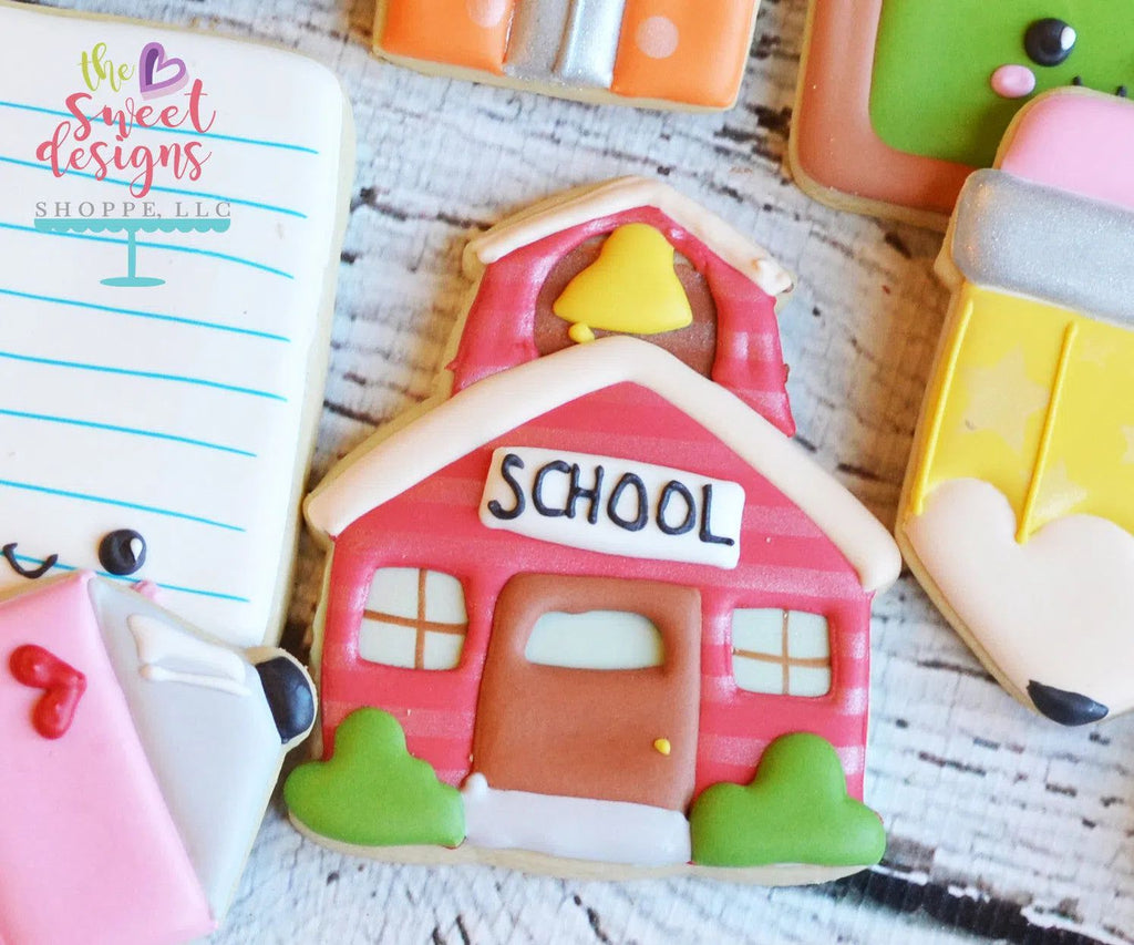 Cookie Cutters - Chubby School Building V2 - Cookie Cutter - The Sweet Designs Shoppe - - ALL, art, back to school, building, Cookie Cutter, Customize, Grad, graduations, kids, Miscellaneous, Promocode, School, School / Graduation