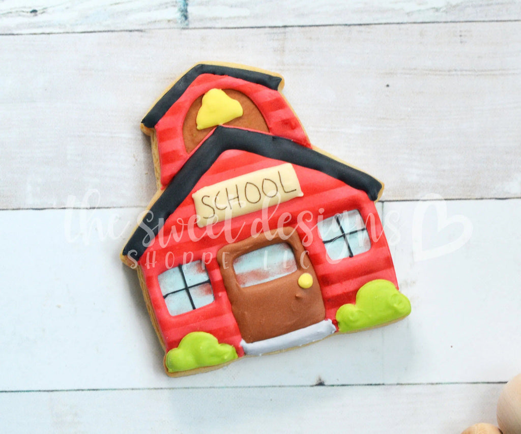 Cookie Cutters - Chubby School Building V2 - Cookie Cutter - The Sweet Designs Shoppe - TSDS - - ALL,art,back to school,building,Cookie Cutter,Customize,Grad,graduations,kids,Miscellaneous,Promocode,School,School / Graduation
