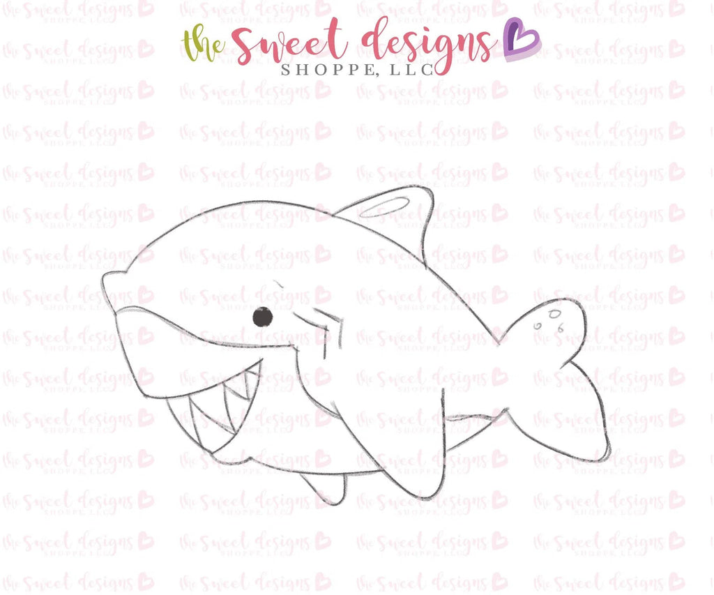 Cookie Cutters - Chubby Shark - Cookie Cutter - Sweet Designs Shoppe - - ALL, Animal, Animals, beach, Cookie Cutter, Promocode, sand, summer, under the sea
