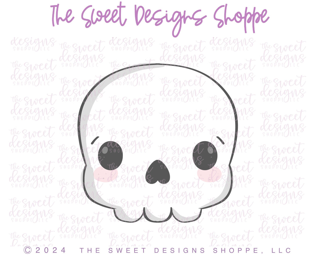 Cookie Cutters - Chubby Skull - Cookie Cutter - The Sweet Designs Shoppe - - ALL, Cookie Cutter, halloween, new, Promocode