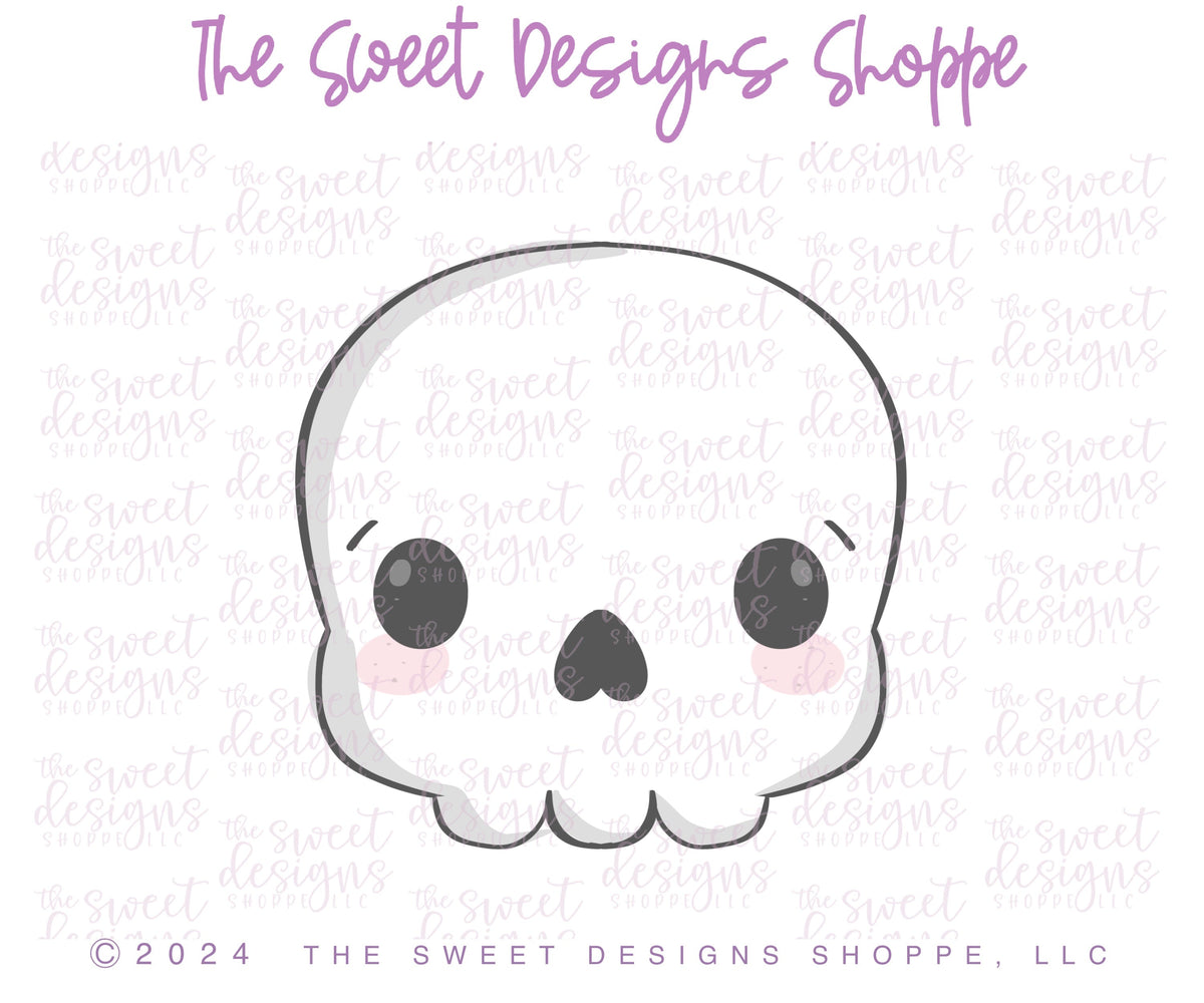 Cookie Cutters - Chubby Skull - Cookie Cutter - The Sweet Designs Shoppe - TSDS - - ALL,Cookie Cutter,halloween,Promocode,STL